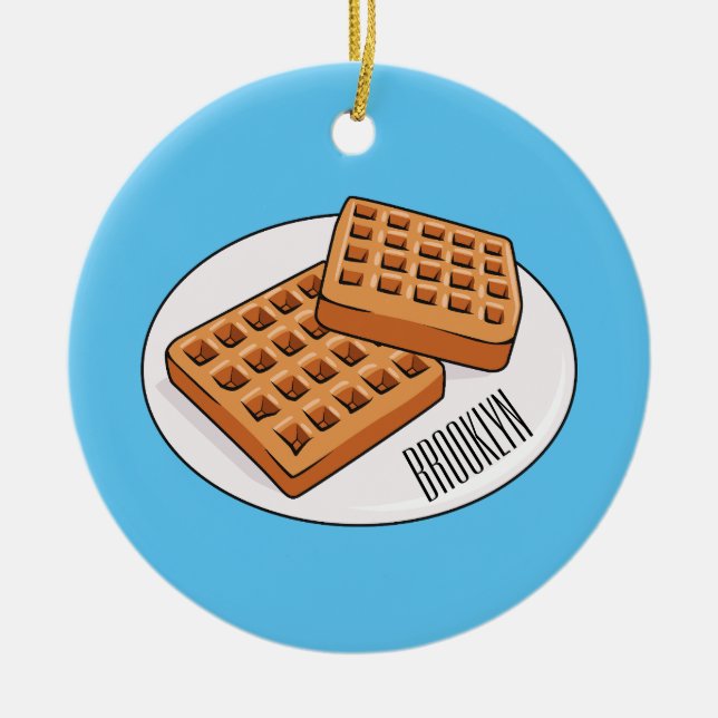 Décoration En Céramique Illustration de gaufre (Devant)