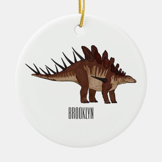 Décoration En Céramique Illustration de Kentrosaurus (Devant)