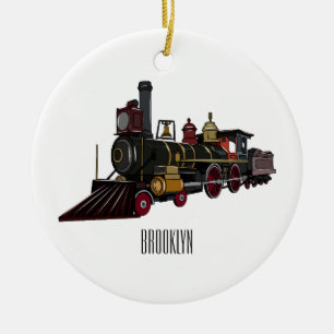 Décoration En Céramique Illustration de la locomotive à vapeur