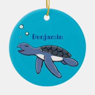 Décoration En Céramique Illustration de la petite tortue de mer