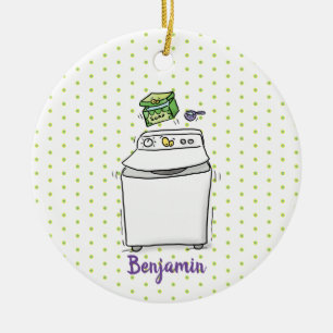 Décoration En Céramique Illustration de lave-linge mignonne