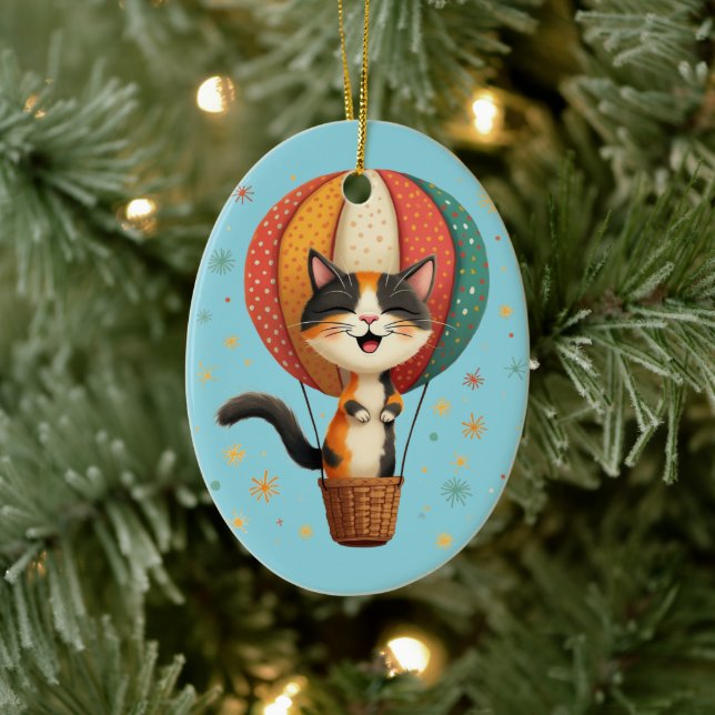 Décoration En Céramique Illustration de l'aventure de Calico Cat (Arbre)