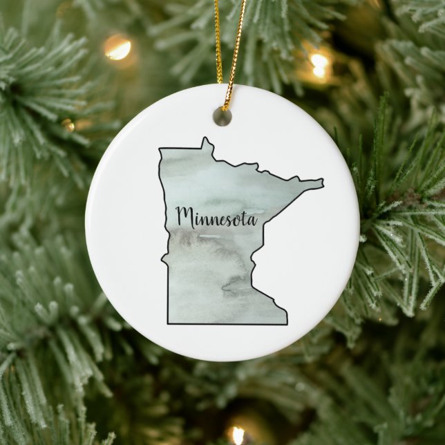 Décoration En Céramique Illustration de l'état du Minnesota (Arbre)