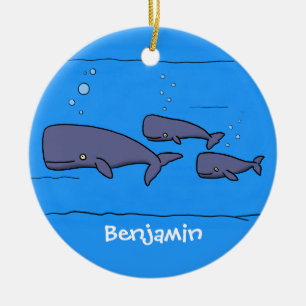 Décoration En Céramique Illustration de mignonne migratrice de baleines à