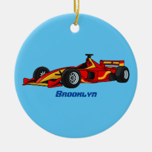 Décoration En Céramique Illustration de voitures de course à grande vitess