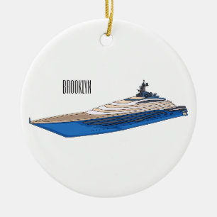 Décoration En Céramique Illustration de yacht