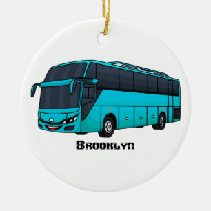 Décoration En Céramique Illustration d'un autobus à passagers moderne