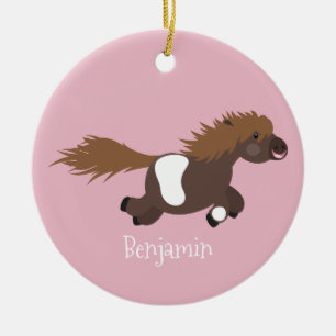 Décoration En Céramique Illustration d'un poney de Shetland mignon