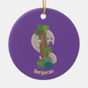 Décoration En Céramique Illustration d'une anteure de pangolin mignonne