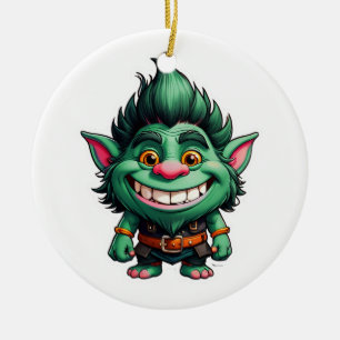 Décoration En Céramique Illustration Happy Little Troll Chibi