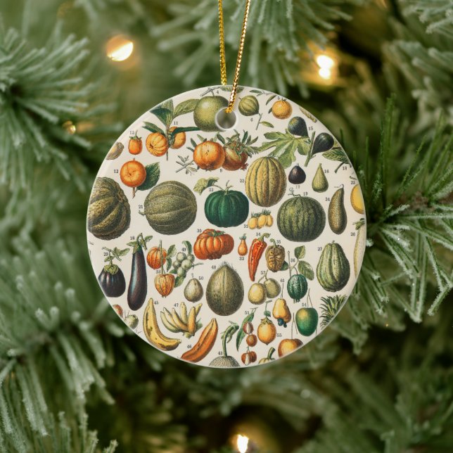 Décoration En Céramique Illustration scientifique végétale des fruits (Arbre)