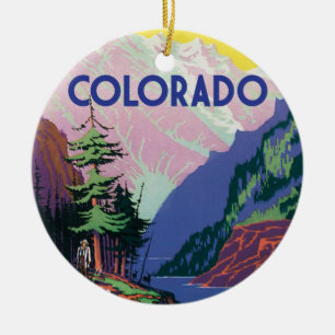 Décoration En Céramique Illustration vintage de scène du Colorado