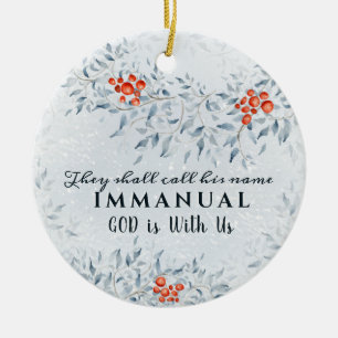 Décoration En Céramique Ils appelleront Son nom Emmanuel, Noël