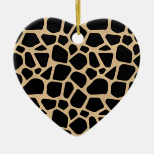 Décoration En Céramique Impression de girafe Brown noire