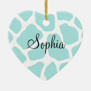 Décoration En Céramique Impression de girafe ciel et blanc