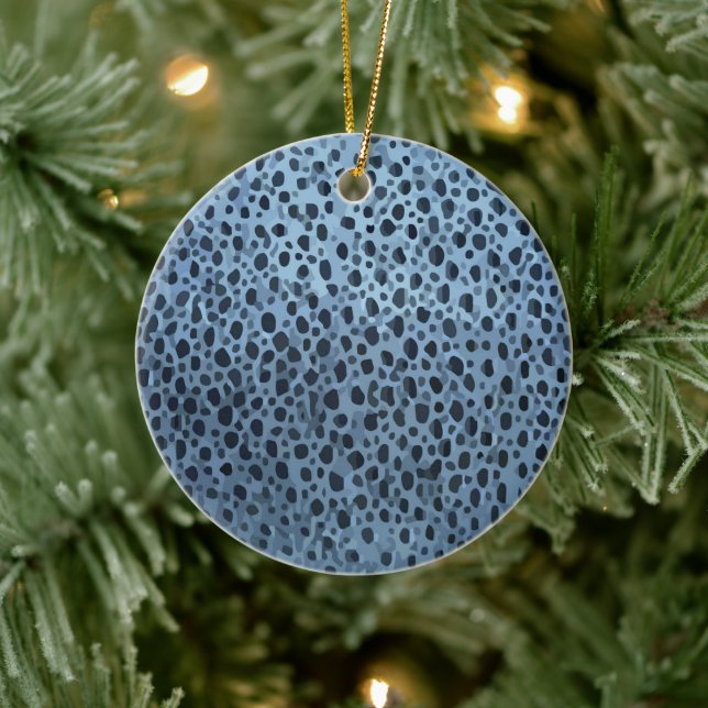 Décoration En Céramique Impression de poisson bleu et noir (Arbre)