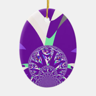 Décoration En Céramique Imprimante d'art bleu rétro Cyan Kaleidoscope