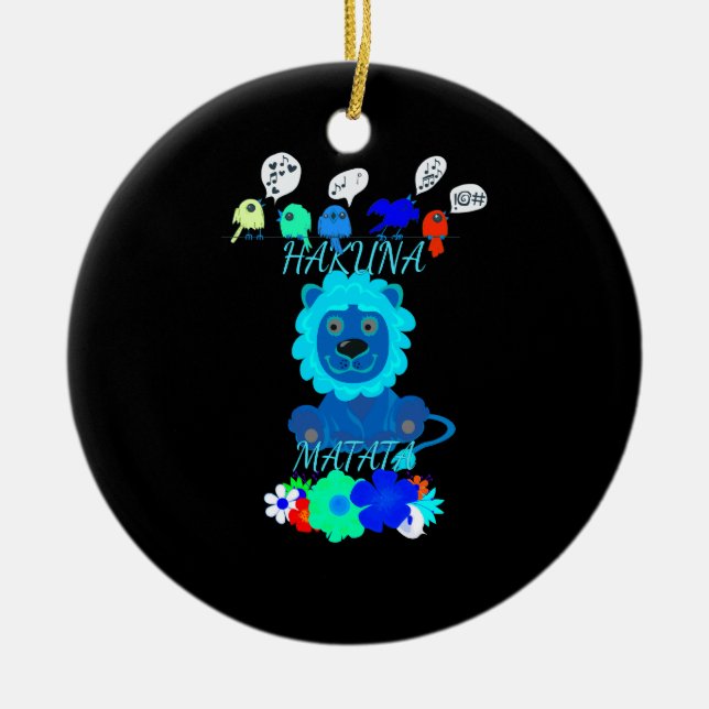 Décoration En Céramique Imprimer Hakuna Matata Lion (Devant)