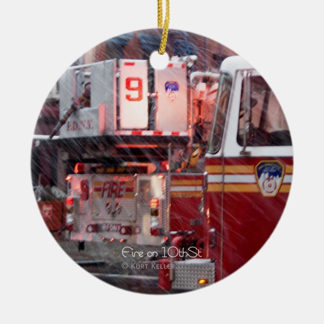 Décoration En Céramique Incendie le 10ème ST (Devant)