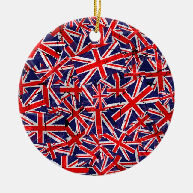 Décoration En Céramique Indicateur Union Jack | Drapeau britannique | Drap (Devant)