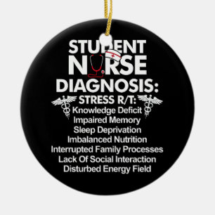 Décoration En Céramique Infirmière de l'étudiant Diagnostic de soins infir