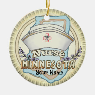 Décoration En Céramique Infirmière du Minnesota