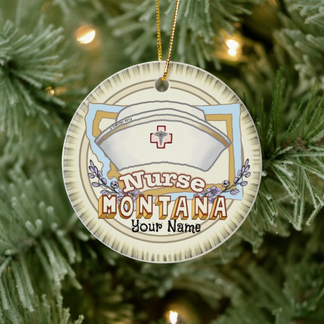 Décoration En Céramique Infirmière du Montana (Arbre)