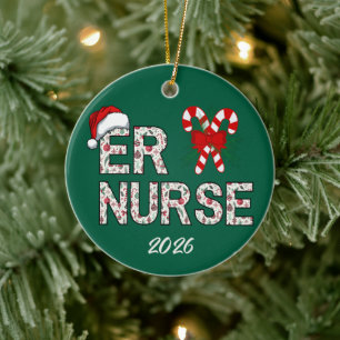 Décoration En Céramique Infirmière ER personnalisée Noël Père Noël