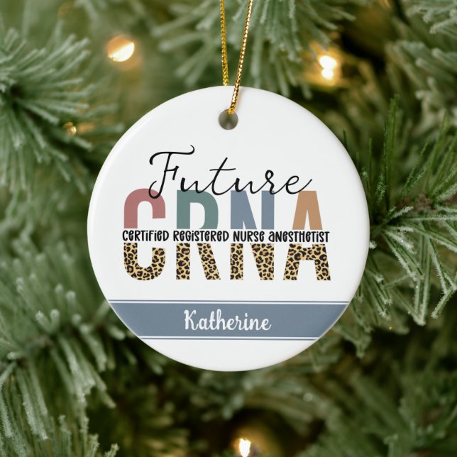 Décoration En Céramique Infirmière inscrite certifiée CRNA future Anesthés (Arbre)