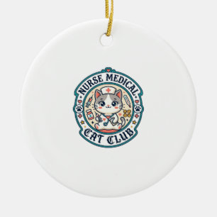 Décoration En Céramique Infirmière médicale chat drôle conception amateur
