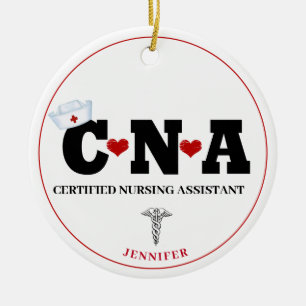 Décoration En Céramique Infirmière personnalisée CNA Noël