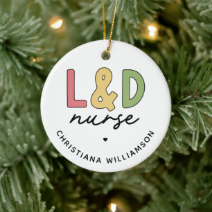 Décoration En Céramique Infirmière personnalisée L et D   Infirmière en sa