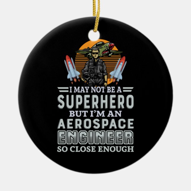 Décoration En Céramique Ingénieur Je Suis Ingénieur Aérospatial (Devant)