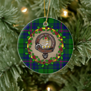 Décoration En Céramique Insigne de clan Walker & Noël personnalisé tartan