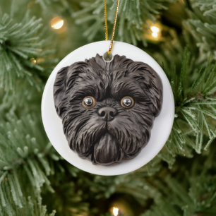 Décoration En Céramique Inspiré 3D d'Affenpinscher