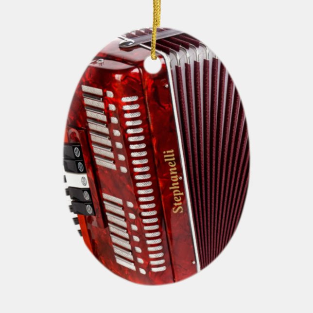 DÉCORATION EN CÉRAMIQUE INSTRUMENT DE MUSIQUE D'ACCORDIAN (Devant)