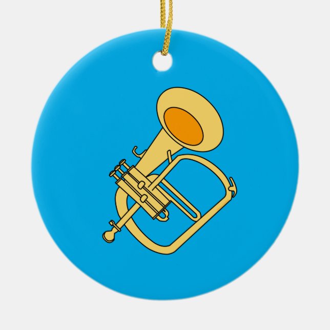 Décoration En Céramique Instrument de musique Flugelhorn (Devant)