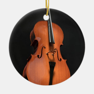 Décoration En Céramique Instrument ficelé par ficelles en bois