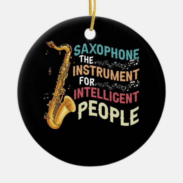 Décoration En Céramique Instrument Saxophone Pour Saxophoniste Intelligent (Devant)