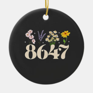 Décoration En Céramique intage 8647, Anti Trump, Floral Féministe, Subtil