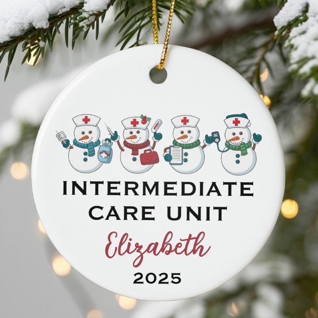 Décoration En Céramique Intermediate Care Unit Cute Snowflake Nurse  (Créateur téléchargé)