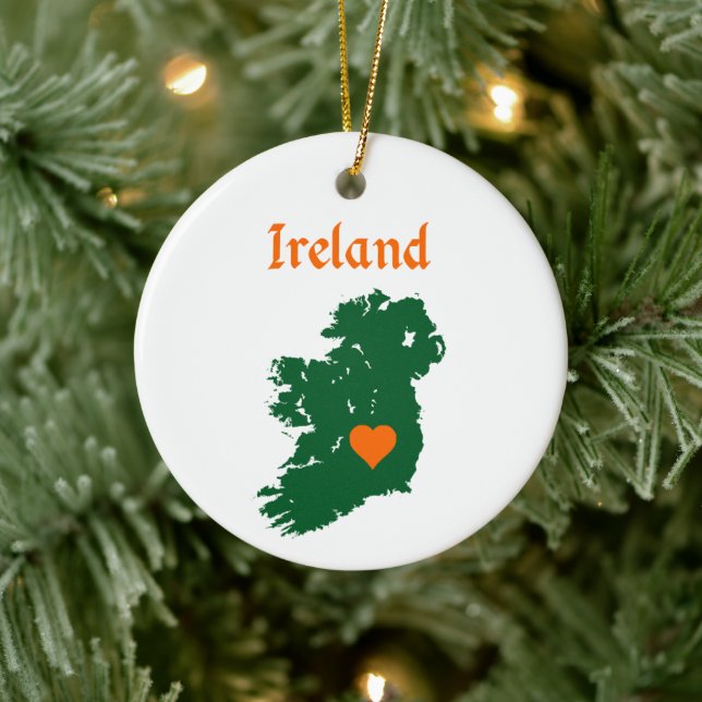 Décoration En Céramique Ireland Map (Arbre)