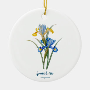 Décoration En Céramique Iris d'Espagne par Pierre-Joseph Redouté