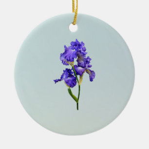 Décoration En Céramique Iris triple violet