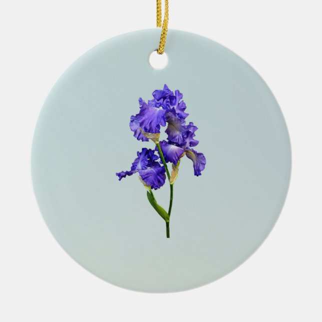 Décoration En Céramique Iris triple violet (Devant)