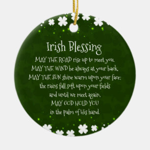 Décoration En Céramique Irish Blessing, que la route monte pour vous renco