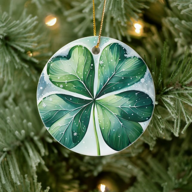 Décoration En Céramique Irlandais Bénédiction de Noël personnalisée (Arbre)