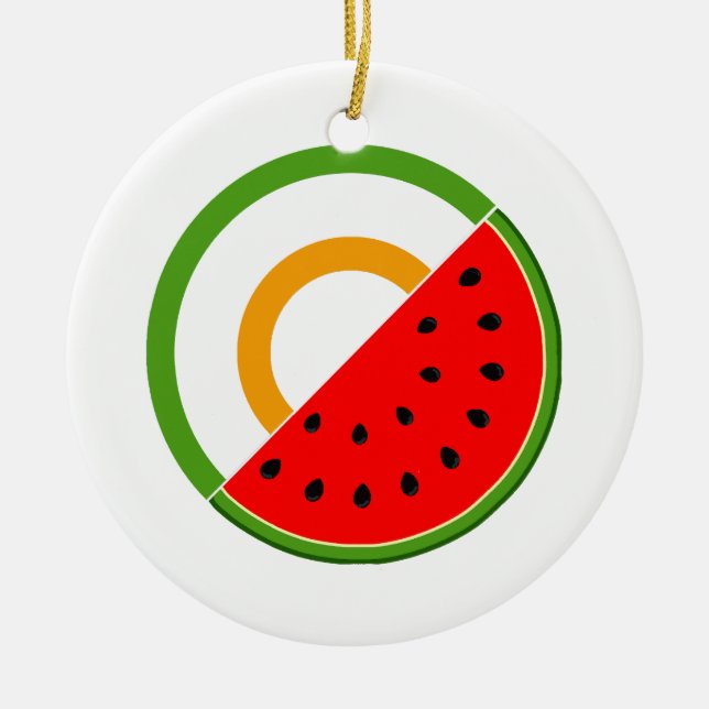 Décoration En Céramique IRLANDE AVEC PALESTINE - Watermelon (Devant)