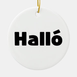 Décoration En Céramique Islandais Halló { Hello ) Íslenska