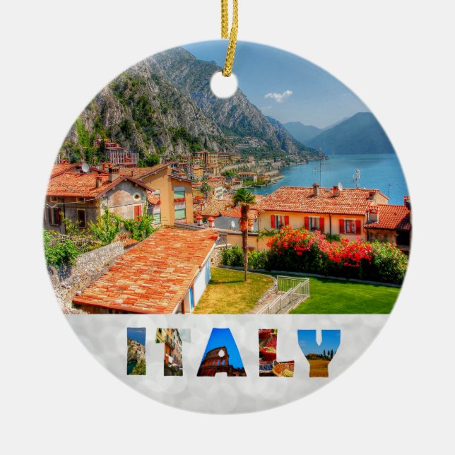 Décoration En Céramique Italie Limone Sur Garda Noël (Devant)